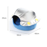 Maxbell Pet Bed House Dog Hut Cave Cat Non Slip Winter Warm Soft Plush Kennel Kitten 40x46x25cm Fly Disc