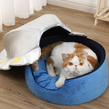 Maxbell Pet Bed House Dog Hut Cave Cat Non Slip Winter Warm Soft Plush Kennel Kitten 40x46x25cm Fly Disc