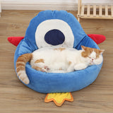 Maxbell Pet Bed House Dog Hut Cave Cat Non Slip Winter Warm Soft Plush Kennel Kitten Dia 50cm H 30cm Cave