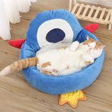 Maxbell Pet Bed House Dog Hut Cave Cat Non Slip Winter Warm Soft Plush Kennel Kitten Dia 50cm H 30cm Cave