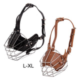 Maxbell Pet Muzzle for Dog Anti Bite Anti Bark Cage Metal Mask Adjustable Straps Black Large