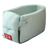 Maxbell Booster Seat for Car Collapsible Anti Skid for Small Pets Cat Travel Lake Blue