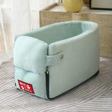 Maxbell Booster Seat for Car Collapsible Anti Skid for Small Pets Cat Travel Lake Blue