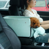 Maxbell Booster Seat for Car Collapsible Anti Skid for Small Pets Cat Travel Lake Blue