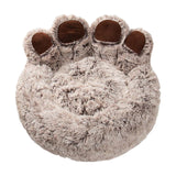 Maxbell Cute Dog Bed Warm Kennel Palm Shaped Sofa Dog Nest Comfotable for Cats Puppy Brown