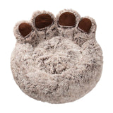 Maxbell Cute Dog Bed Warm Kennel Palm Shaped Sofa Dog Nest Comfotable for Cats Puppy Brown