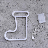 Maxbell Neon Lights Sign Christmas Socks USB & Battery Powered for Restaurant Decor