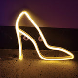 Maxbell High Heel Neon Lamp Sign LED Night Light for Living Room Kids Room