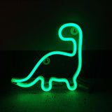 Maxbell Dinosaur Neon Lamp Sign Battery USB Operated for Holiday Home Decoration Green