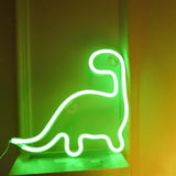 Maxbell Dinosaur Neon Lamp Sign Battery USB Operated for Holiday Home Decoration Green