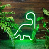 Maxbell Dinosaur Neon Lamp Sign Battery USB Operated for Holiday Home Decoration Green