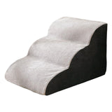 Maxbell Soft Pet Dog Stairs Ladder Ramp Climbing Non Slip Stairs Indoor Bed Sofa 3 Stair 55cmx35cm