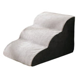 Maxbell Soft Pet Dog Stairs Ladder Ramp Climbing Non Slip Stairs Indoor Bed Sofa 3 Stair 55cmx35cm