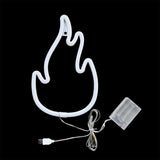 Maxbell Flame Shaped Neon Signs Wall Hanging for Window Shop Living Room Wall Art