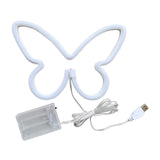 Maxbell Butterfly Neon Lamp Sign Night Light Hanging for Kids Room Bedroom