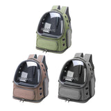 Maxbell Cat Carrier Backpack for Cat & Small Dog Portable Transparent for Hiking Green