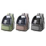 Maxbell Cat Carrier Backpack for Cat & Small Dog Portable Transparent for Hiking Green