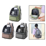 Maxbell Cat Carrier Backpack for Cat & Small Dog Portable Transparent for Hiking Green