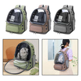 Maxbell Cat Carrier Backpack for Cat & Small Dog Portable Transparent for Hiking Green