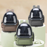 Maxbell Cat Carrier Backpack for Cat & Small Dog Portable Transparent for Hiking Green