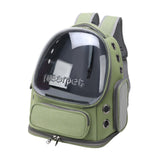 Maxbell Cat Carrier Backpack for Cat & Small Dog Portable Transparent for Hiking Green