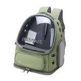 Maxbell Cat Carrier Backpack for Cat & Small Dog Portable Transparent for Hiking Green