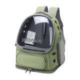 Maxbell Cat Carrier Backpack for Cat & Small Dog Portable Transparent for Hiking Green