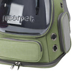 Maxbell Cat Carrier Backpack for Cat & Small Dog Portable Transparent for Hiking Green