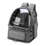 Maxbell Cat Carrier Backpack for Cat & Small Dog Portable Transparent for Hiking Grey