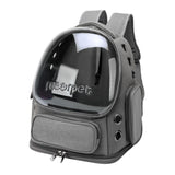 Maxbell Cat Carrier Backpack for Cat & Small Dog Portable Transparent for Hiking Grey