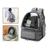 Maxbell Cat Carrier Backpack for Cat & Small Dog Portable Transparent for Hiking Grey