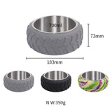 Maxbell Cat Food Bowls Cat and Dog Feeding Supplies Pet Feeding Dish Food Container Gray