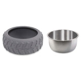 Maxbell Cat Food Bowls Cat and Dog Feeding Supplies Pet Feeding Dish Food Container Gray