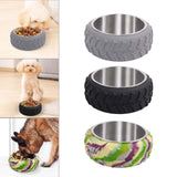 Maxbell Cat Food Bowls Cat and Dog Feeding Supplies Pet Feeding Dish Food Container Gray