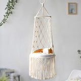 Maxbell Cat Hammock Tassel Beige Boho Tapestry Gifts for Wall Indoor Outdoor Garden