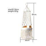 Maxbell Cat Hammock Tassel Beige Boho Tapestry Gifts for Wall Indoor Outdoor Garden