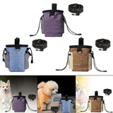 Maxbell Training Bag Drawstring Poop Bag Dispenser with Waist Belt Treat Dog Pouch Purple