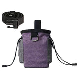 Maxbell Training Bag Drawstring Poop Bag Dispenser with Waist Belt Treat Dog Pouch Purple