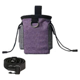 Maxbell Training Bag Drawstring Poop Bag Dispenser with Waist Belt Treat Dog Pouch Purple