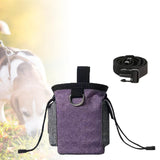 Maxbell Training Bag Drawstring Poop Bag Dispenser with Waist Belt Treat Dog Pouch Purple