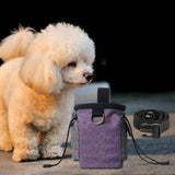 Maxbell Training Bag Drawstring Poop Bag Dispenser with Waist Belt Treat Dog Pouch Purple