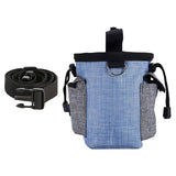 Maxbell Training Bag Drawstring Poop Bag Dispenser with Waist Belt Treat Dog Pouch Blue