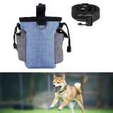 Maxbell Training Bag Drawstring Poop Bag Dispenser with Waist Belt Treat Dog Pouch Blue