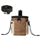 Maxbell Training Bag Drawstring Poop Bag Dispenser with Waist Belt Treat Dog Pouch Coffee