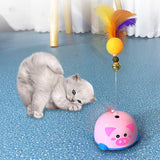 Maxbell Interactive Cat Toys Cat Teaser Fun Playing Catch Cat Feather Wand Toy Kitty