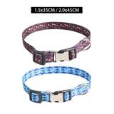 Maxbell Dog Collar Adjustable Heavy Duty Clip Buckle Puppy Collars Pet Cat Collar 1.5x35CM Flower