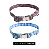 Maxbell Dog Collar Adjustable Heavy Duty Clip Buckle Puppy Collars Pet Cat Collar 1.5x35CM Flower