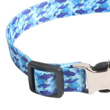 Maxbell Dog Collar Adjustable Heavy Duty Clip Buckle Puppy Collars Pet Cat Collar 1.5x35CM Whale