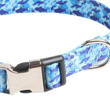 Maxbell Dog Collar Adjustable Heavy Duty Clip Buckle Puppy Collars Pet Cat Collar 2x45CM Whale