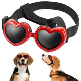 Maxbell Dog Goggles Wind Protection Cat Glasses Waterproof Small Dog Sunglasses Red